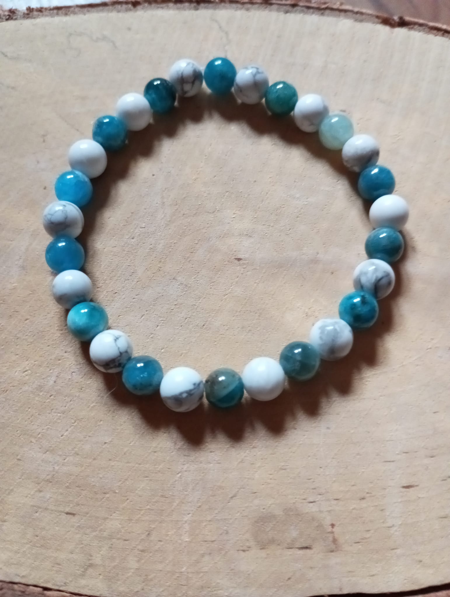 Bracelet Howlite et Apatite