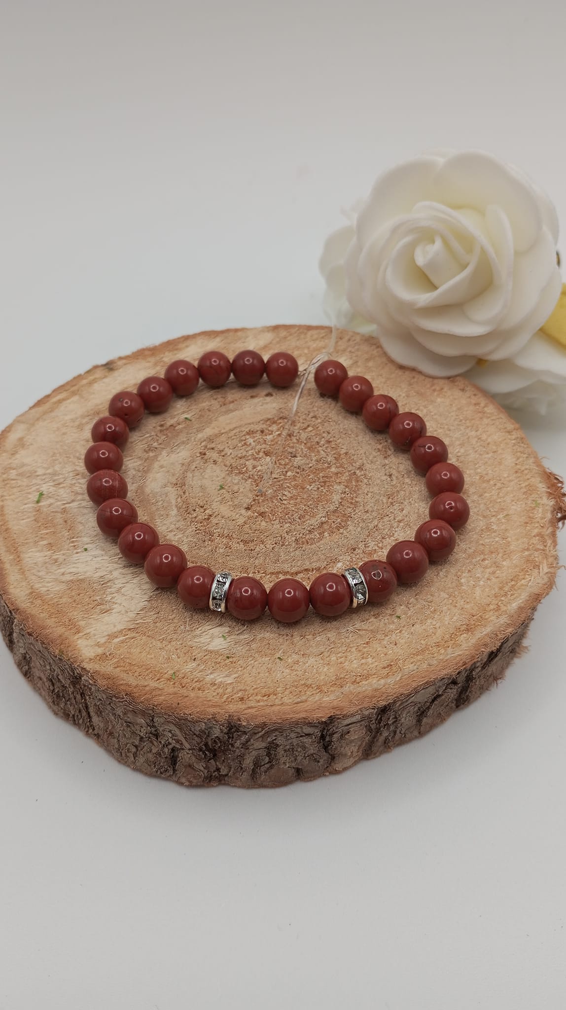 Bracelet jaspe rouge 