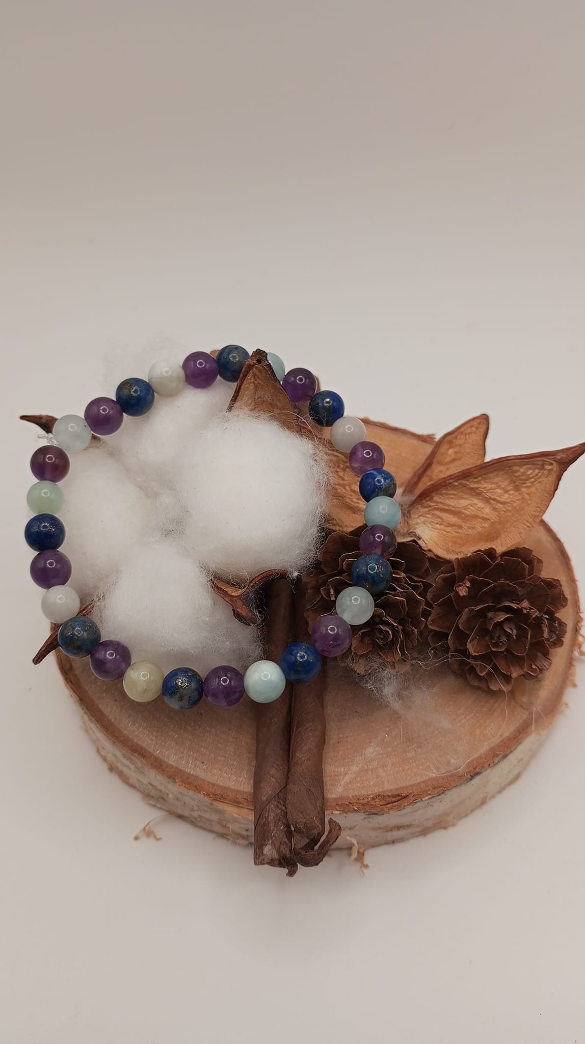 Bracelet Aigue marine, Lapis lazuli, Améthyste 