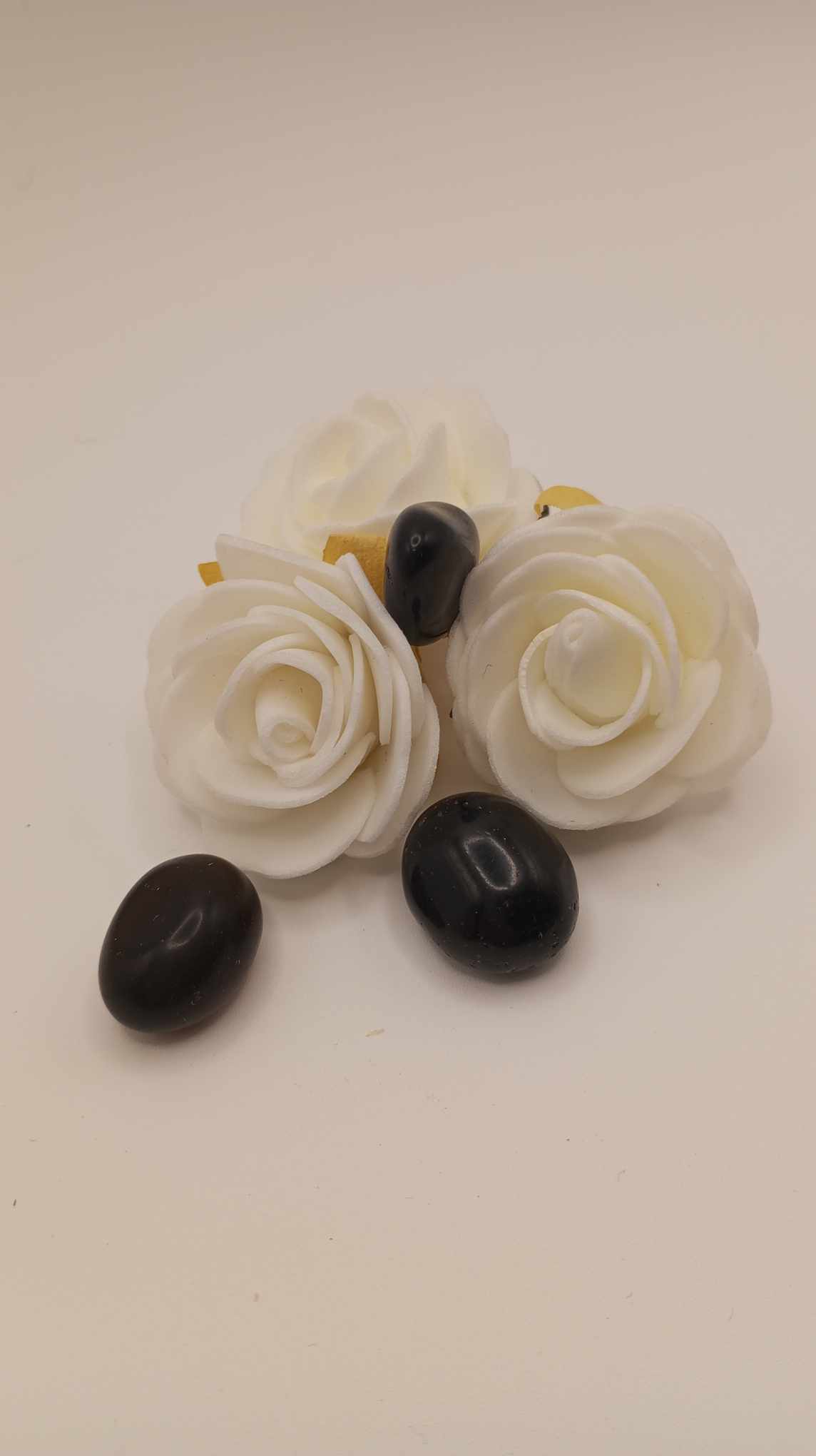 Pierre roulée obsidienne oeil celeste 