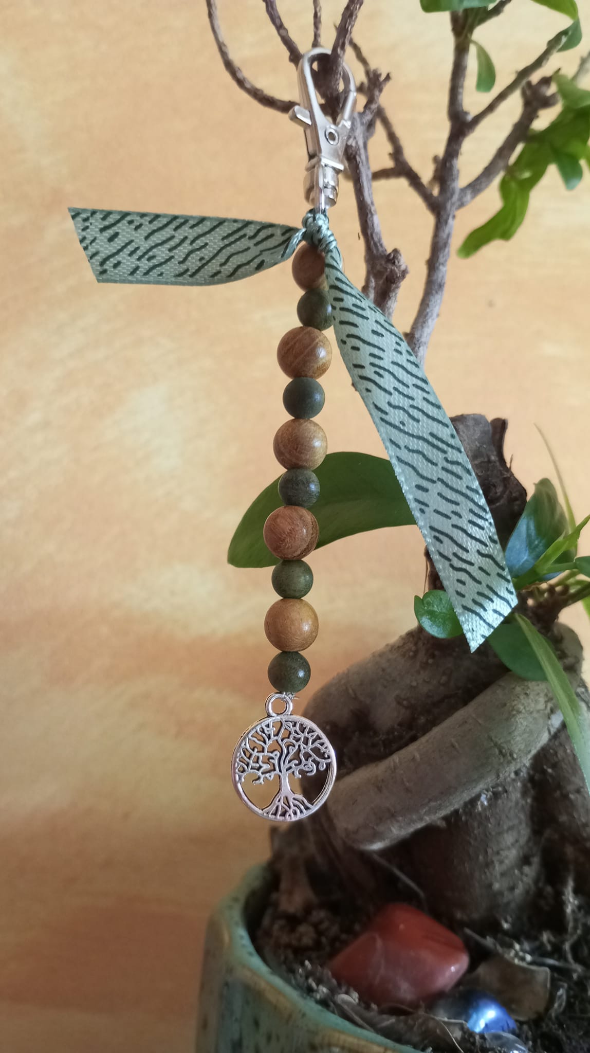 Porte clés Bois de santal et Palo Santo 