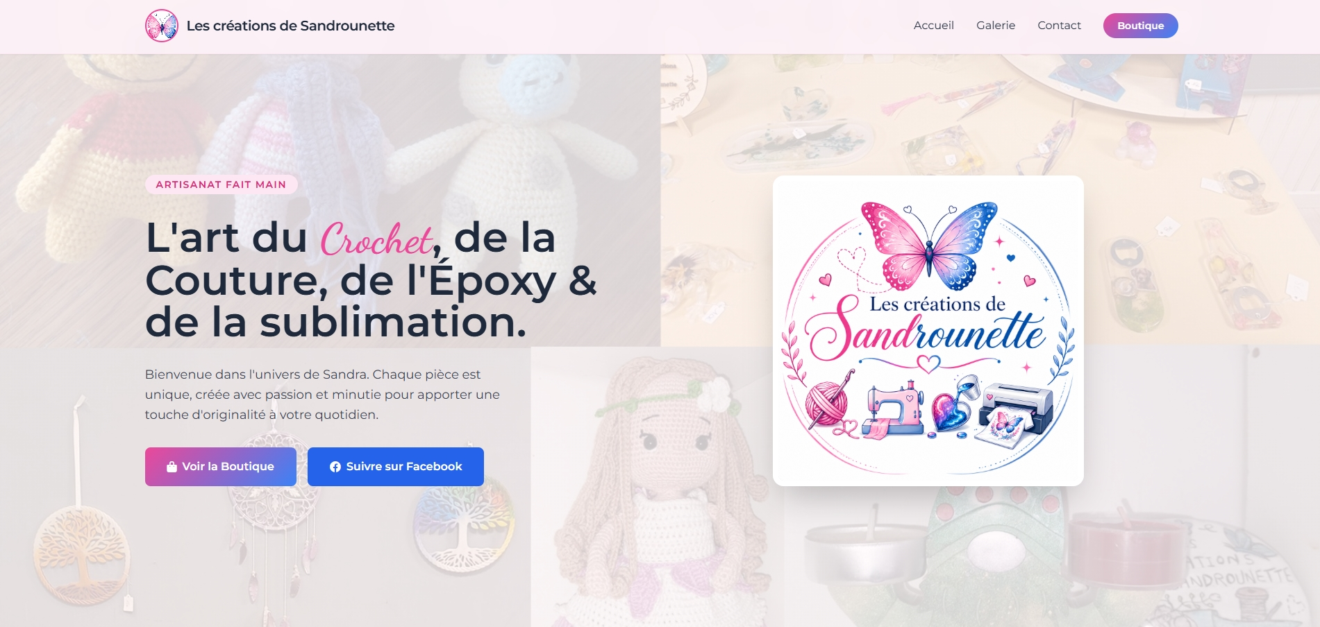 Aperçu du site Sandrounette.fr